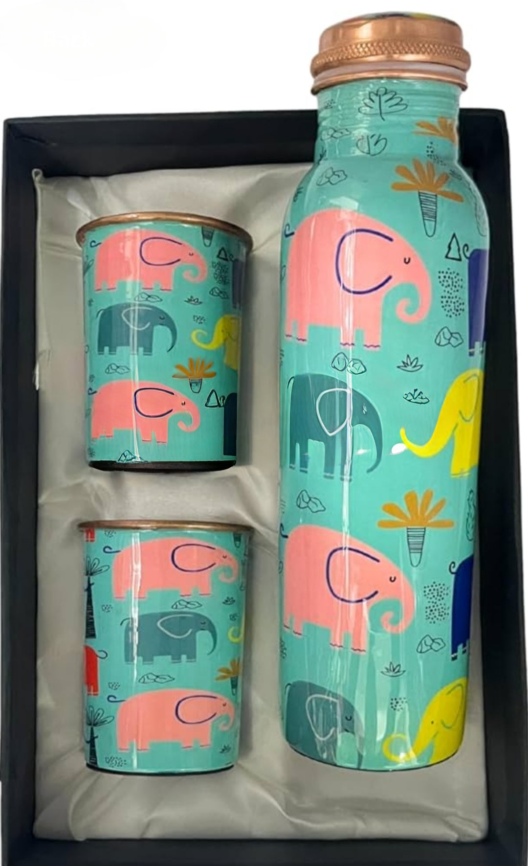 Printed Copper water Bottle gift set