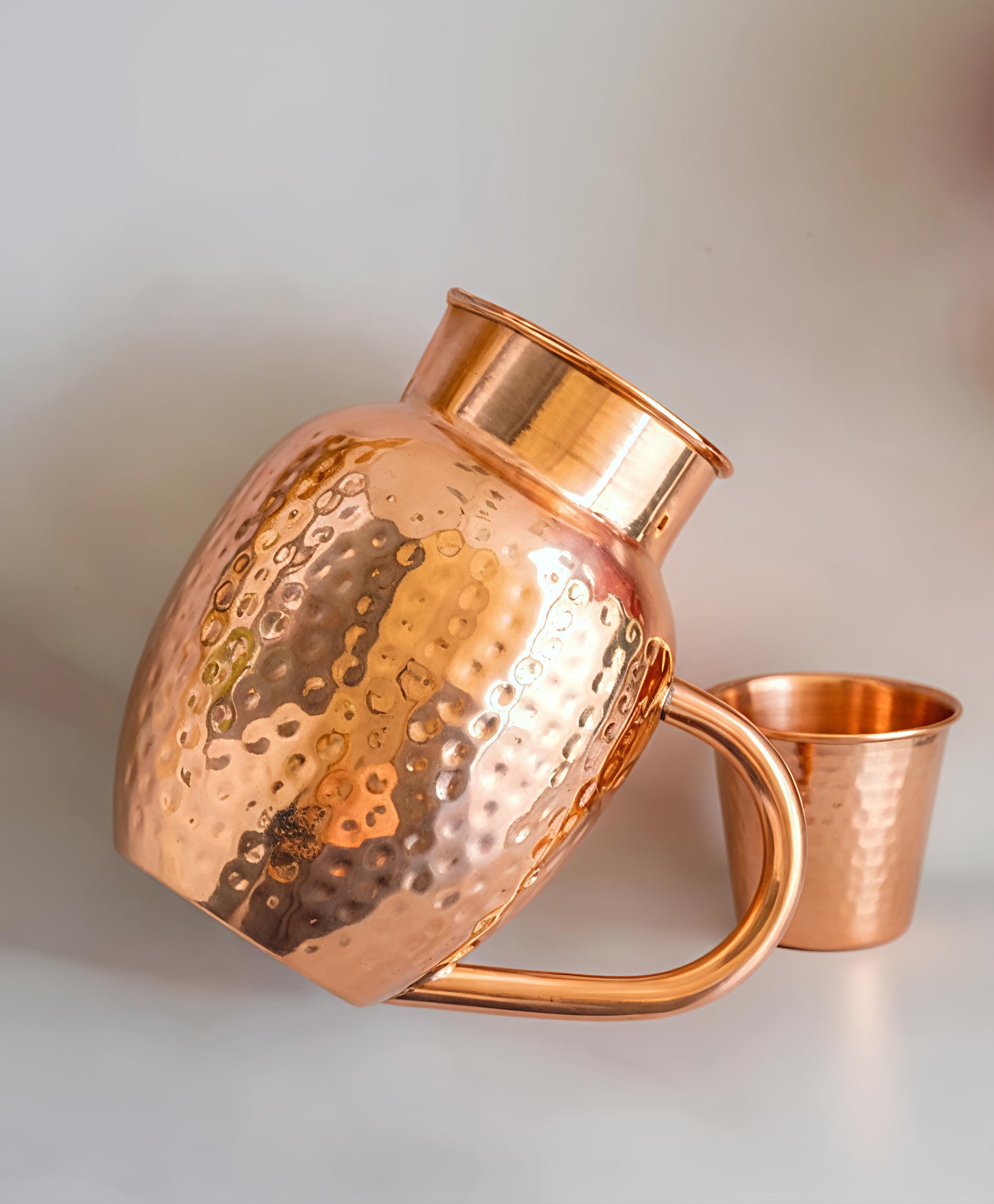 Copper apple jug hammered jug 1600ml