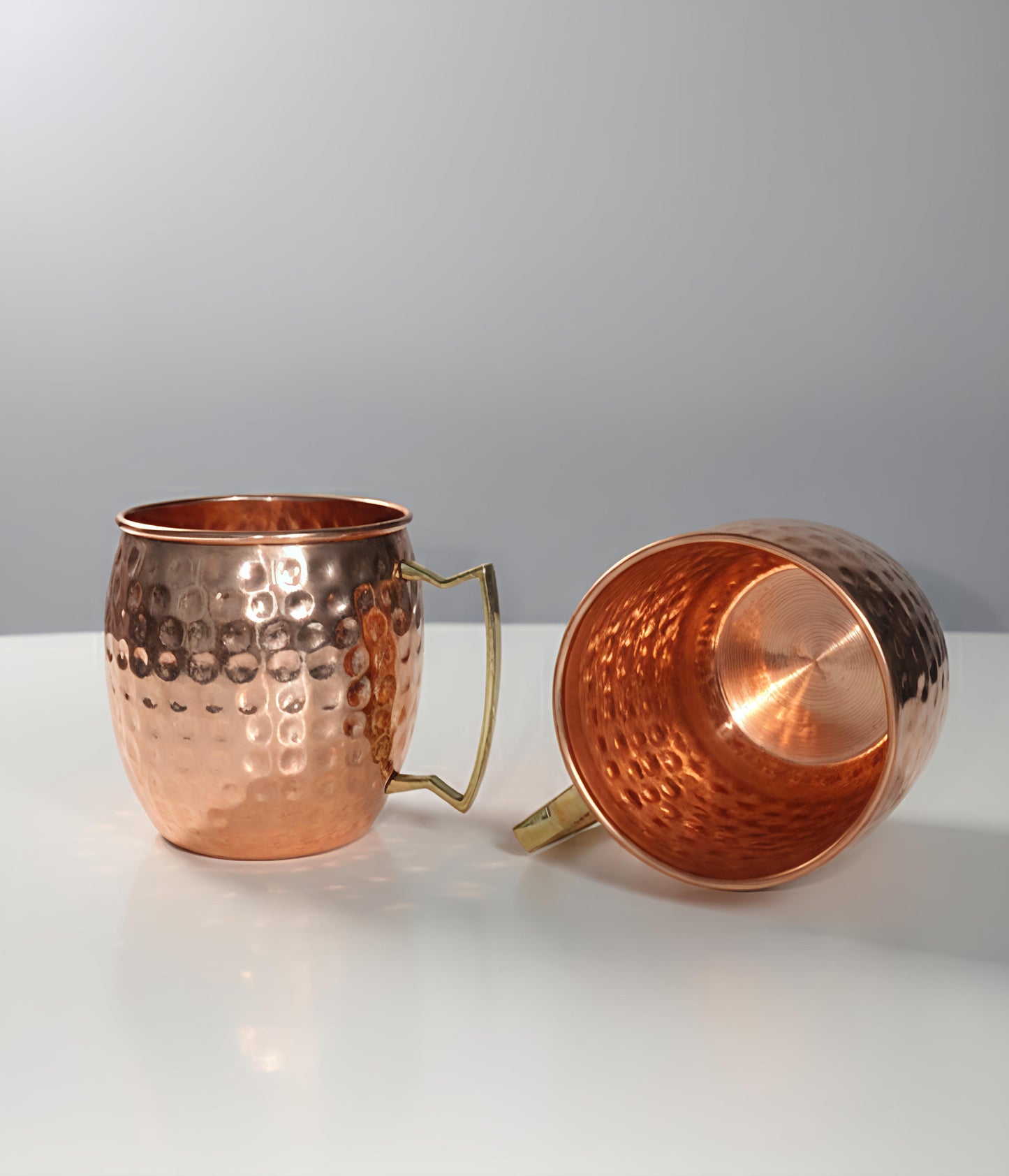 Copper hammered mug 500ml