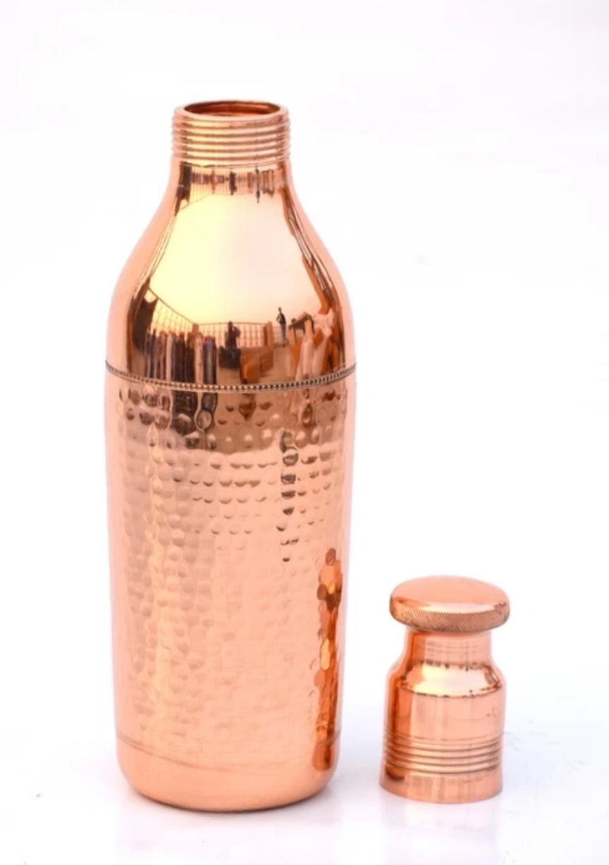 Copper Bottle 950l hammered design