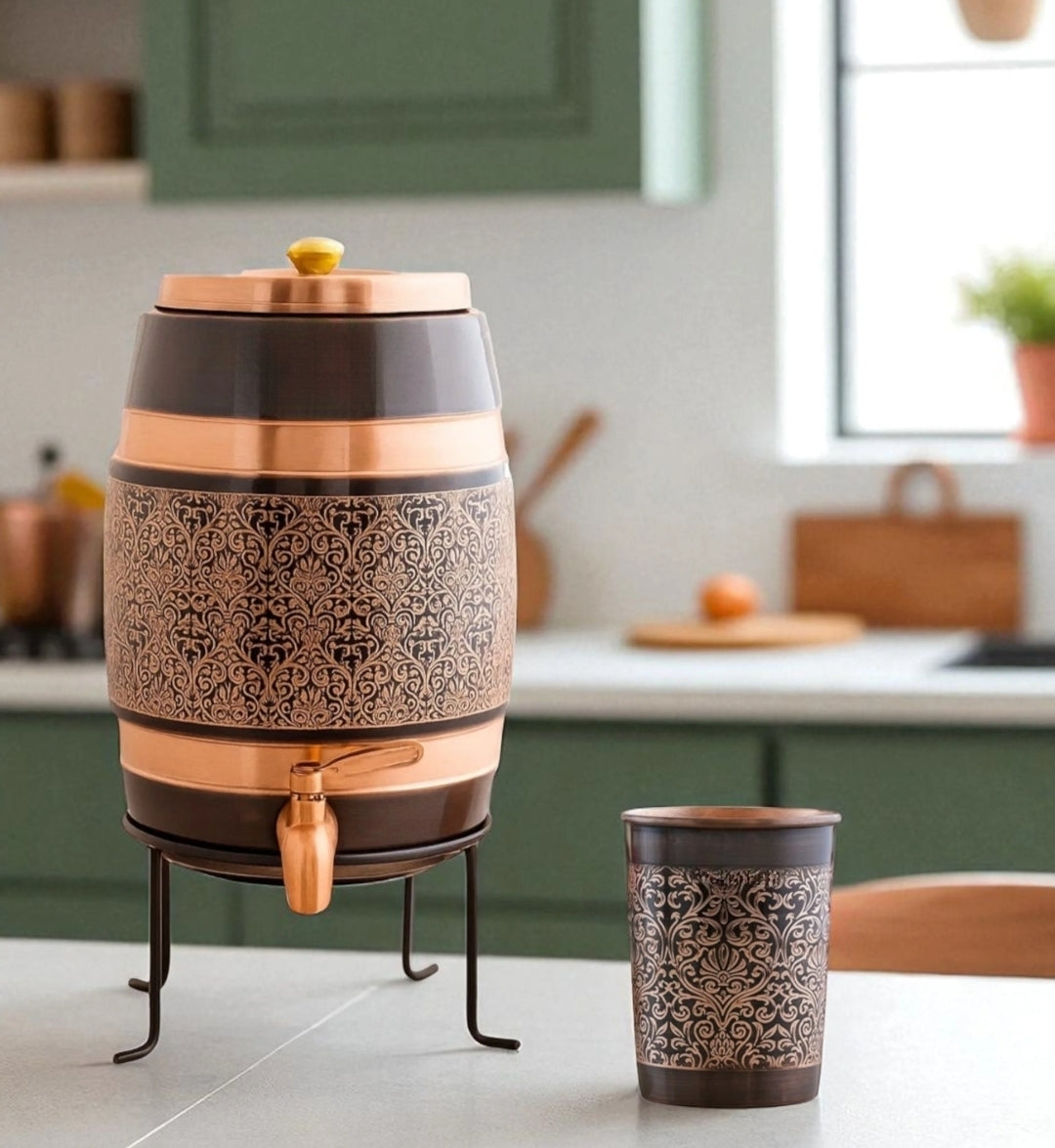 Aching antique copper water dispenser