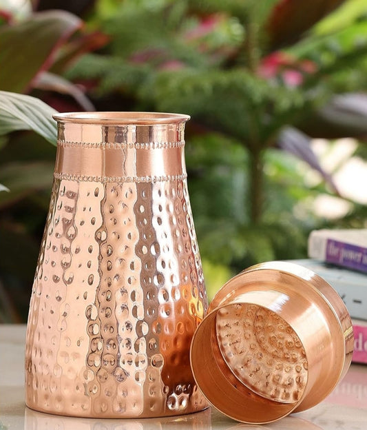 Bedroom copper hammered sugar pot