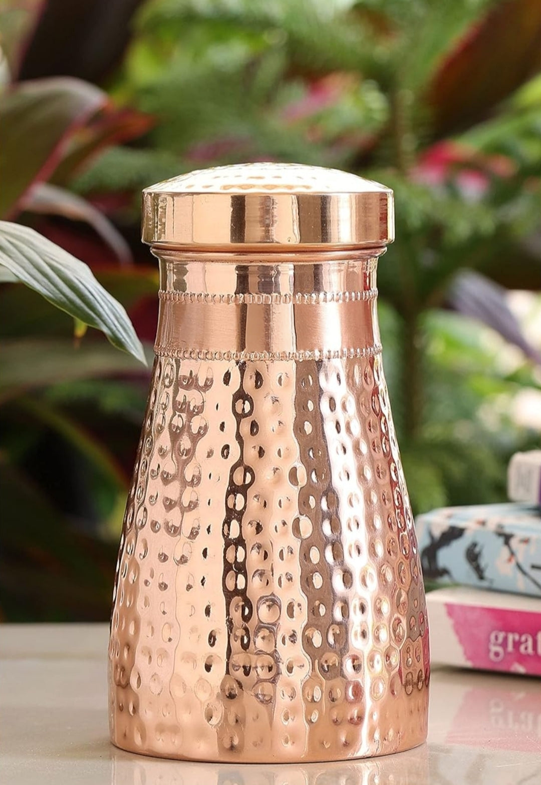 Bedroom copper hammered sugar pot