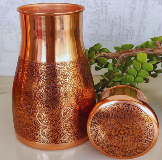 Aching copper sugar pot