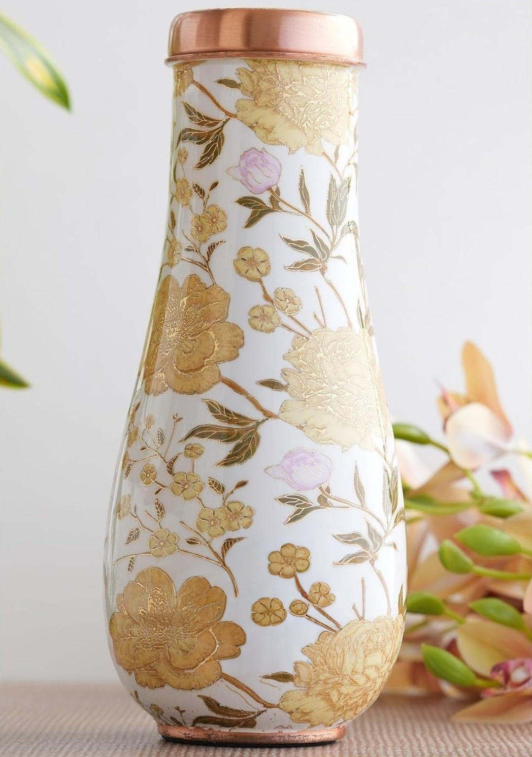 Meena Printed copper loki pot