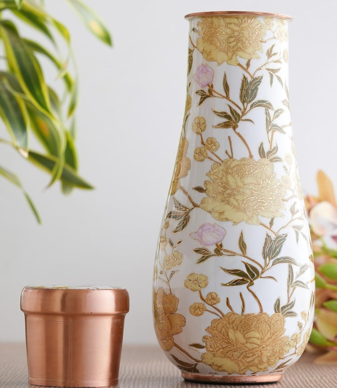 Meena Printed copper loki pot