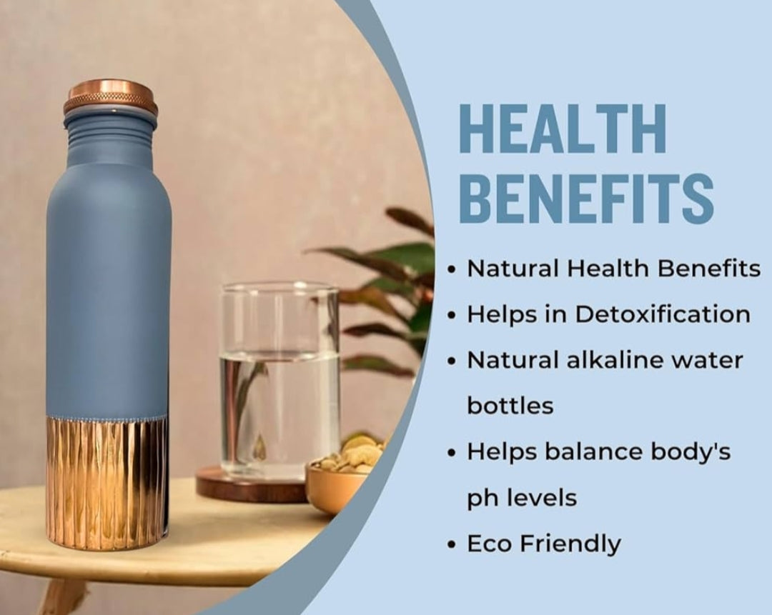 Two tone copper water bottle colour and shine