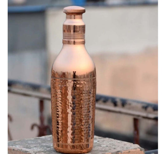 Copper Bottle 950l hammered design
