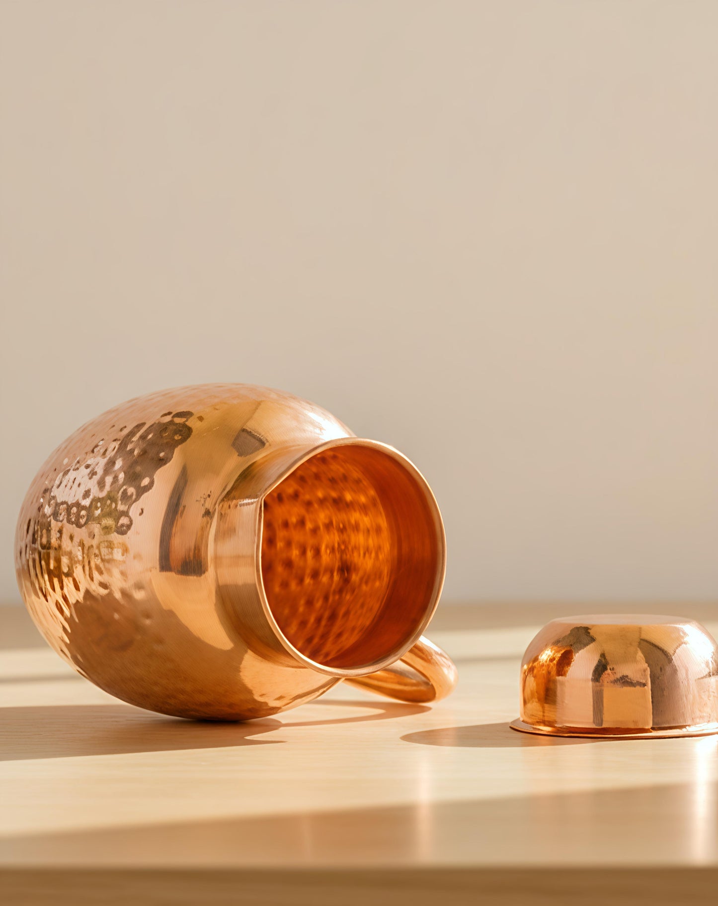 Copper apple jug hammered jug 1600ml