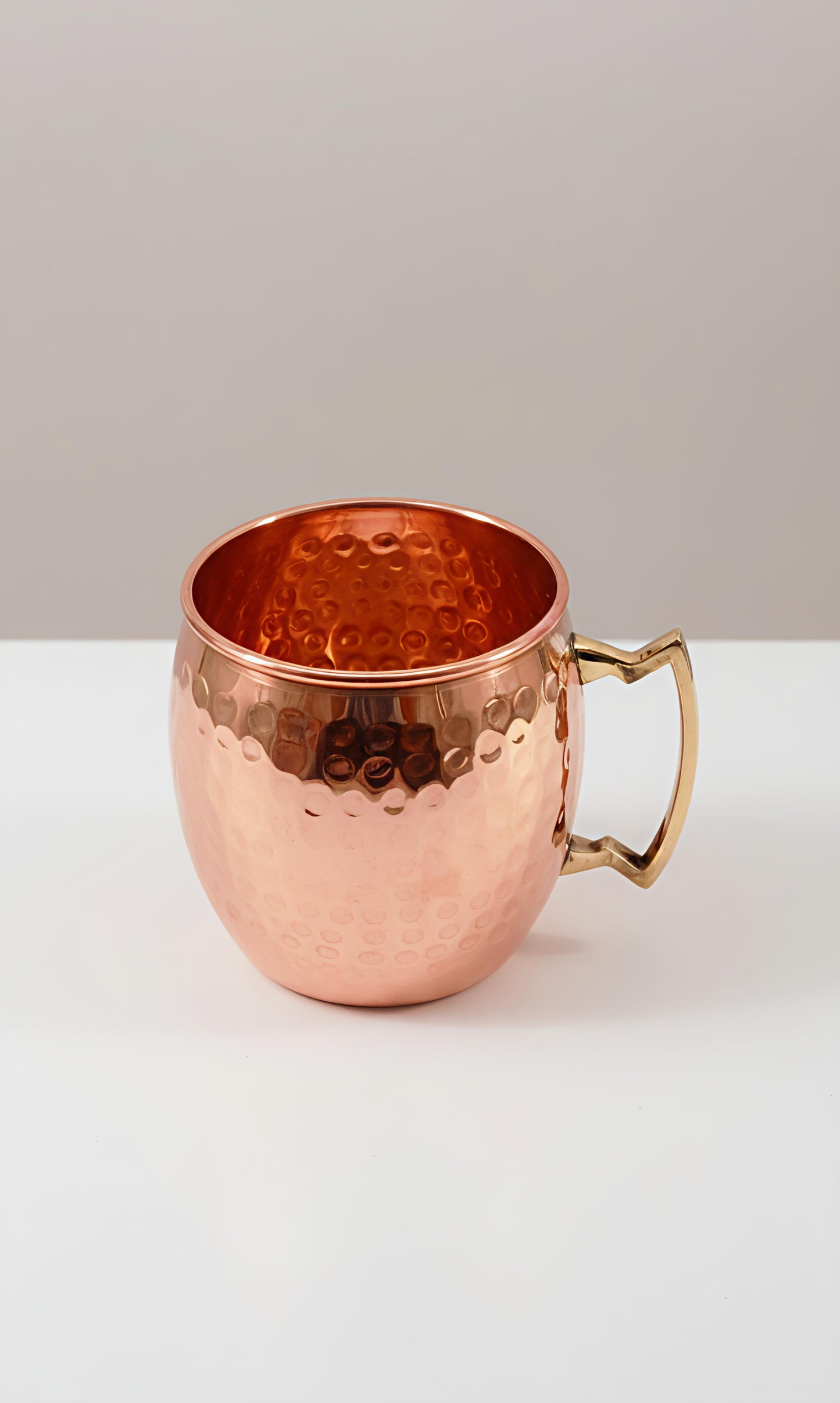 Copper hammered mug 500ml