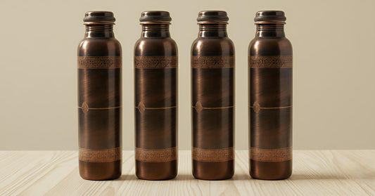 Copper antique aching bottle!(Pack of-4)