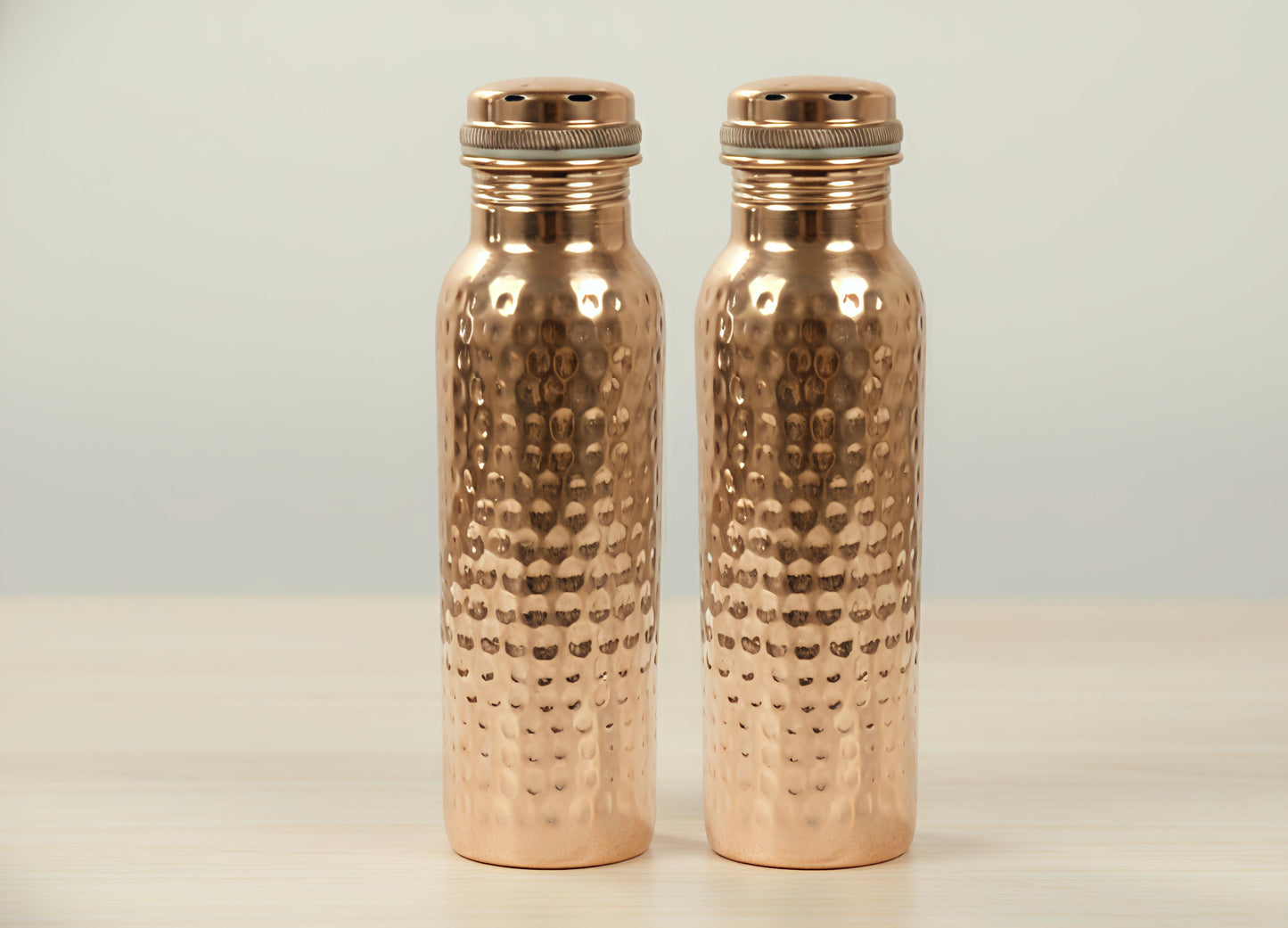 hammered copper water bottle 950ml(pack of-2)