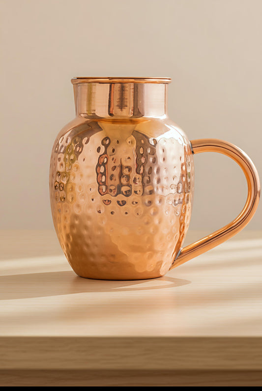 Copper apple jug hammered jug 1600ml