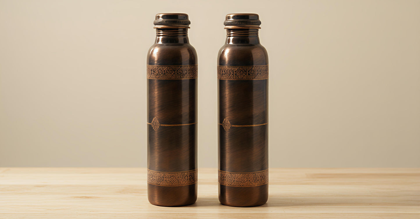 Copper antique aching bottle!(Pack of-2)