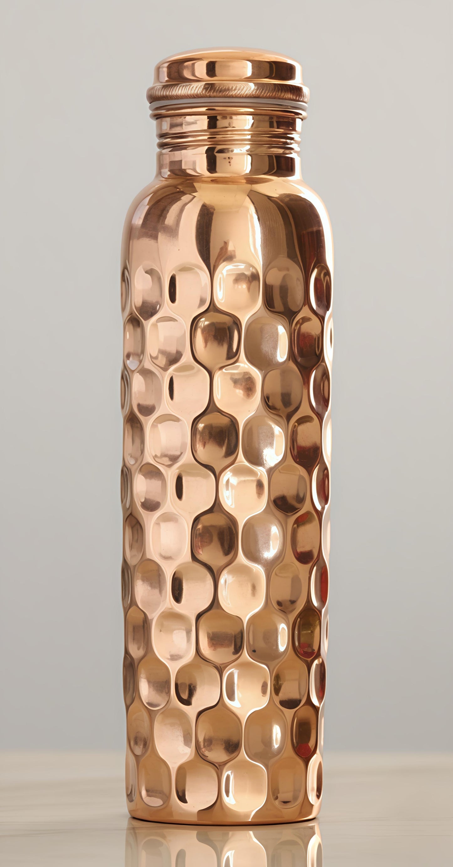 Copper diamond water bottle