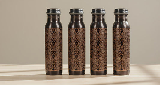 Aching antique copper water bottle 950ml (pack of-4)