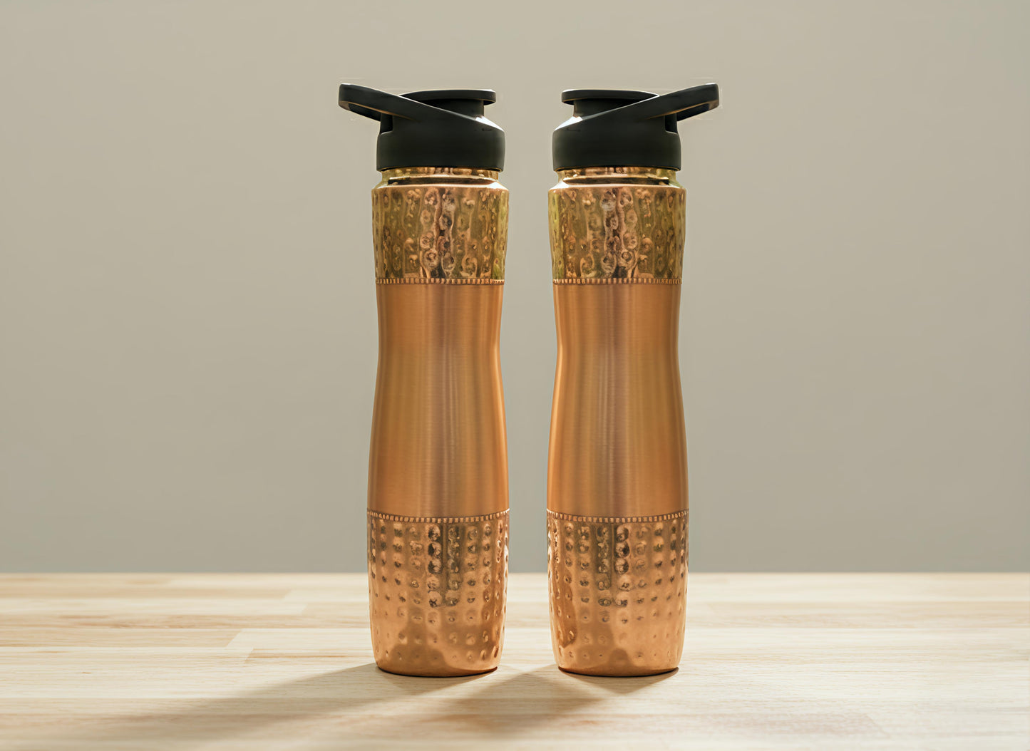 Two toned Copper sipper bottle 1000ml! (Pack of-2)