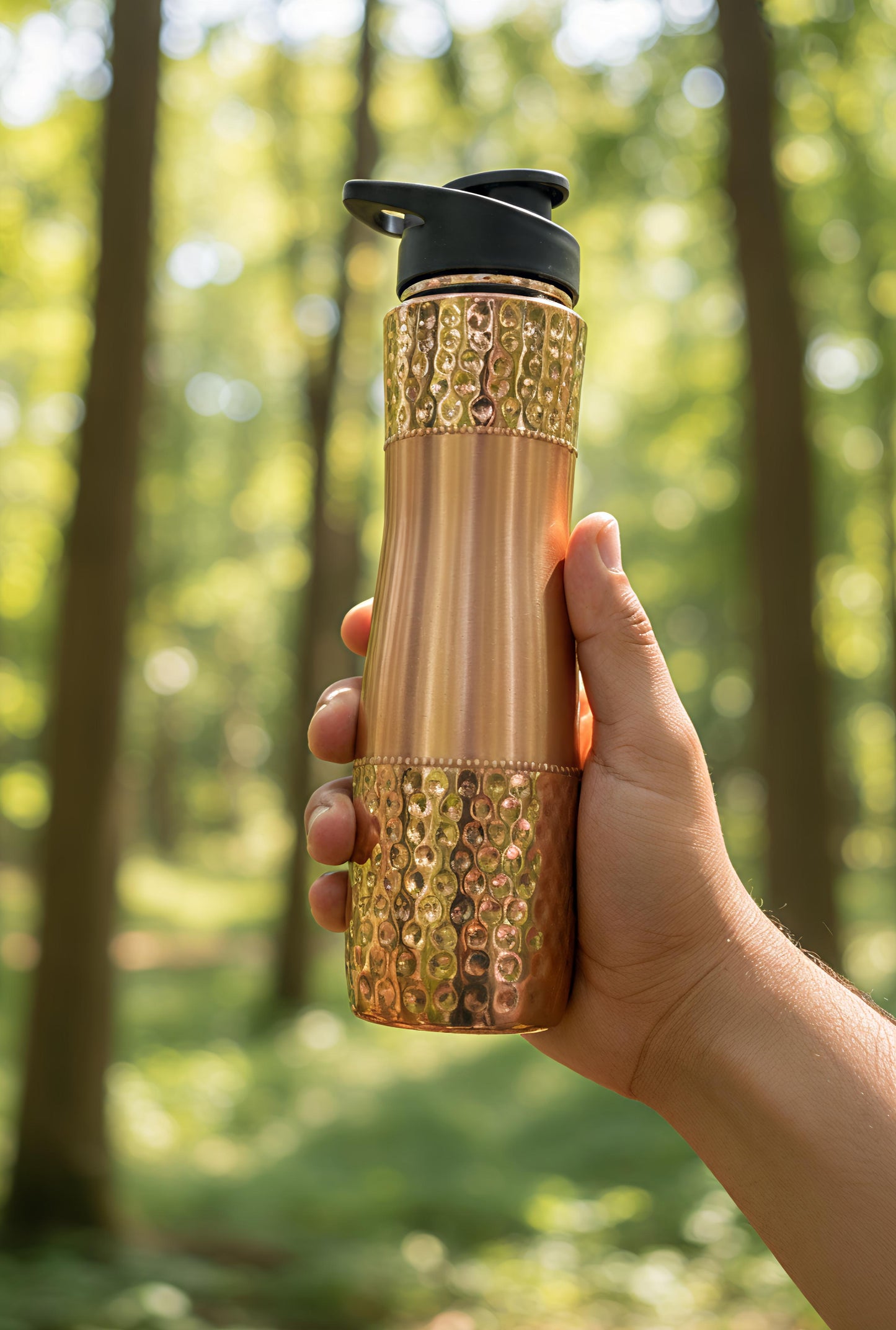 Two toned Copper sipper bottle 1000ml! (Pack of-6)