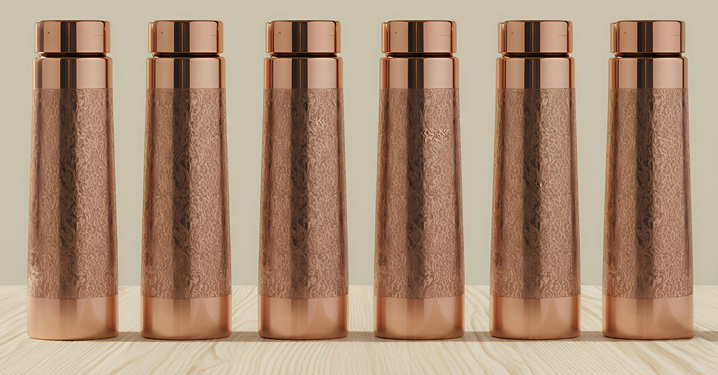 Copper aching tower bottle!(Pack of-6)