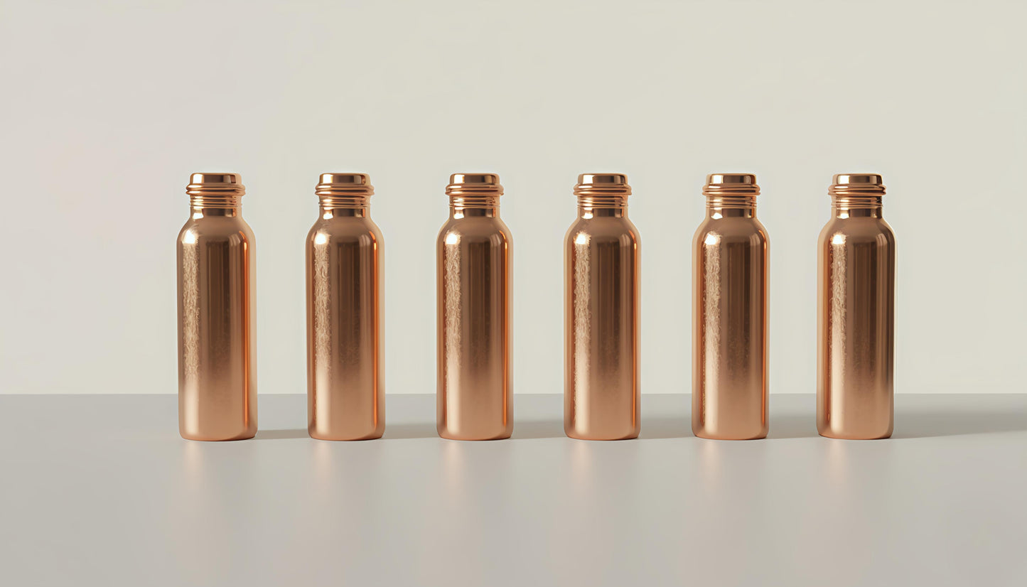 Plain copper water bottle! (pack of-6)