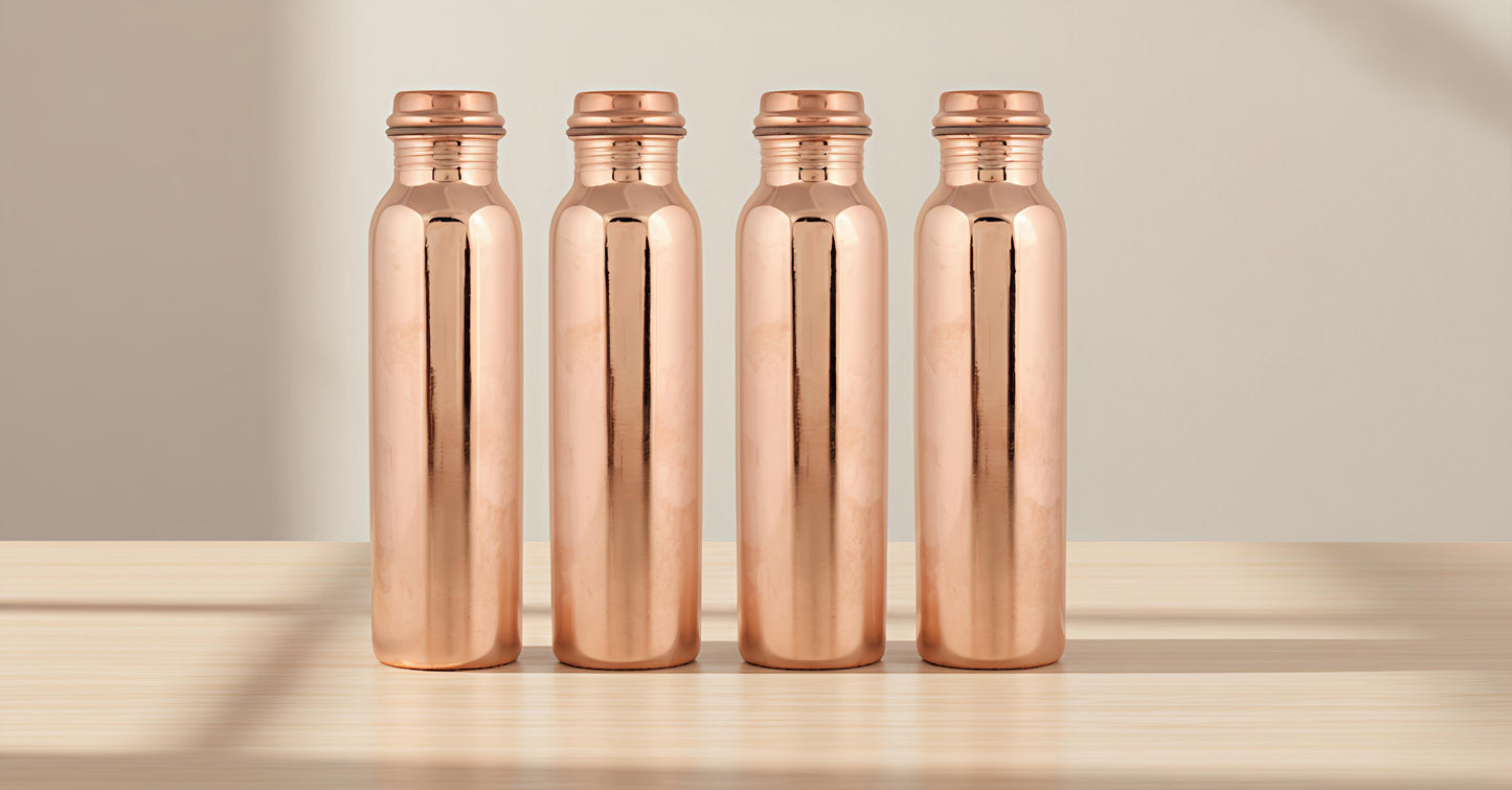 Plain copper water bottle! (pack of-4)