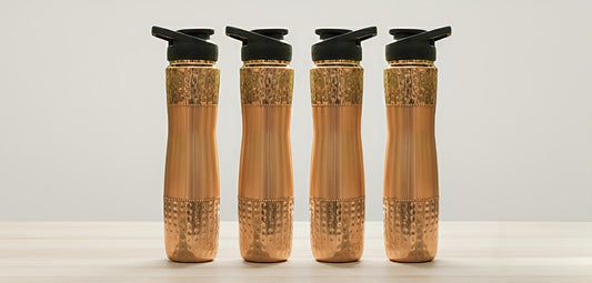 Two toned Copper sipper bottle 1000ml! (Pack of-4)